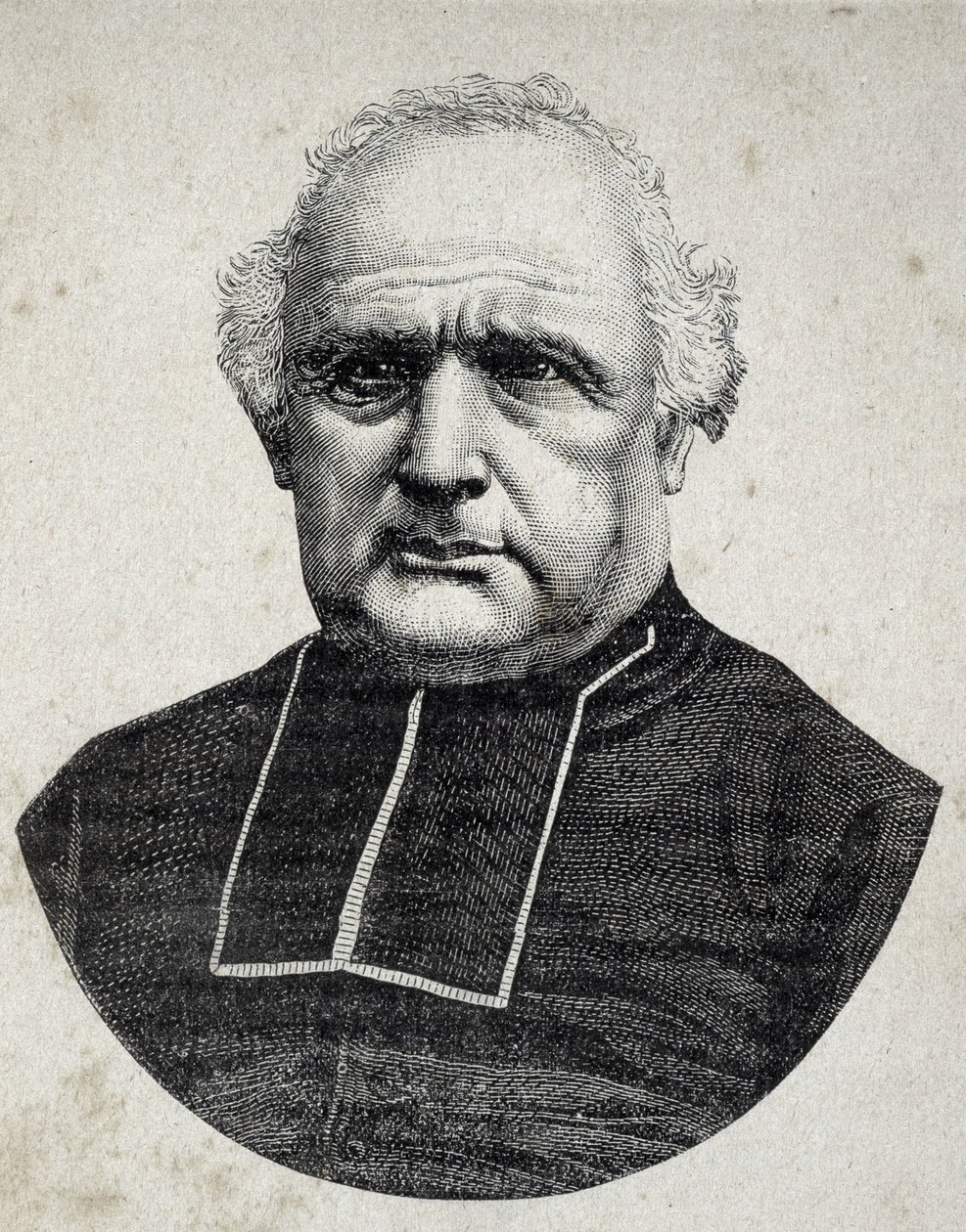 Portret biskupa Peyramale, księdza Lourdes (1811 - 1877) - w „Les Contemporains””, b.d. koniec XIX wieku. autorstwa Unknown artist