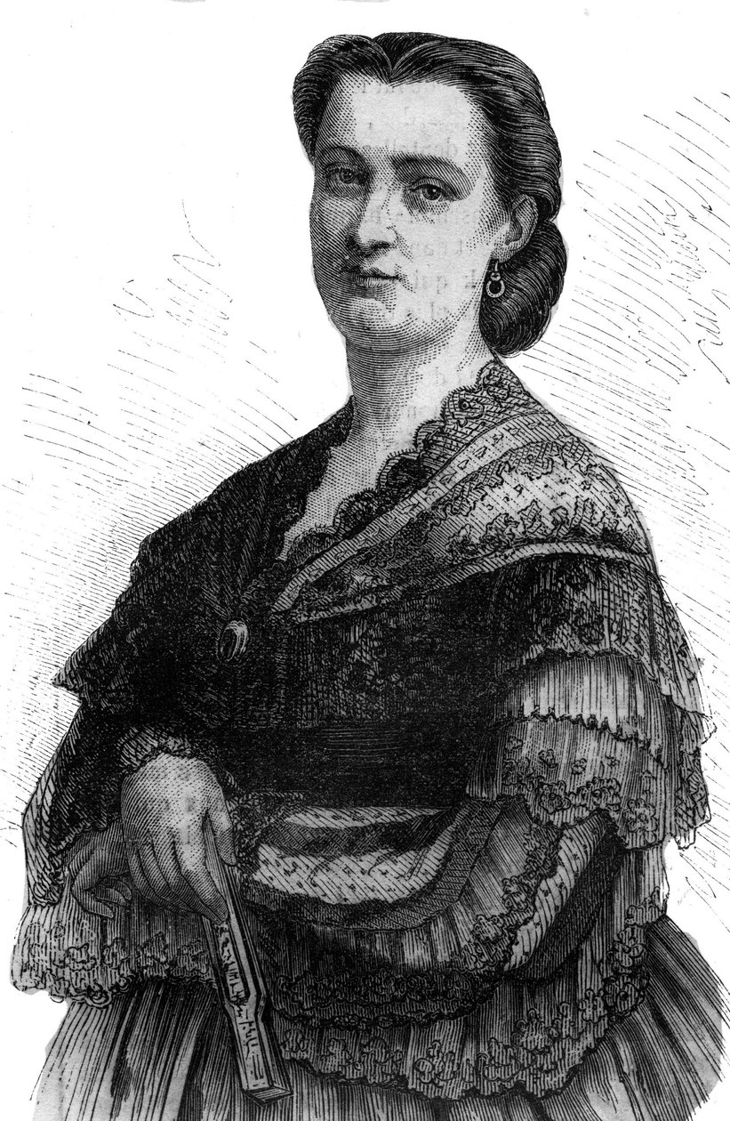 Portret Carlotty Patti (1835-1889) śpiewaczki lirycznej siostry Adeliny Patti. autorstwa Unknown artist
