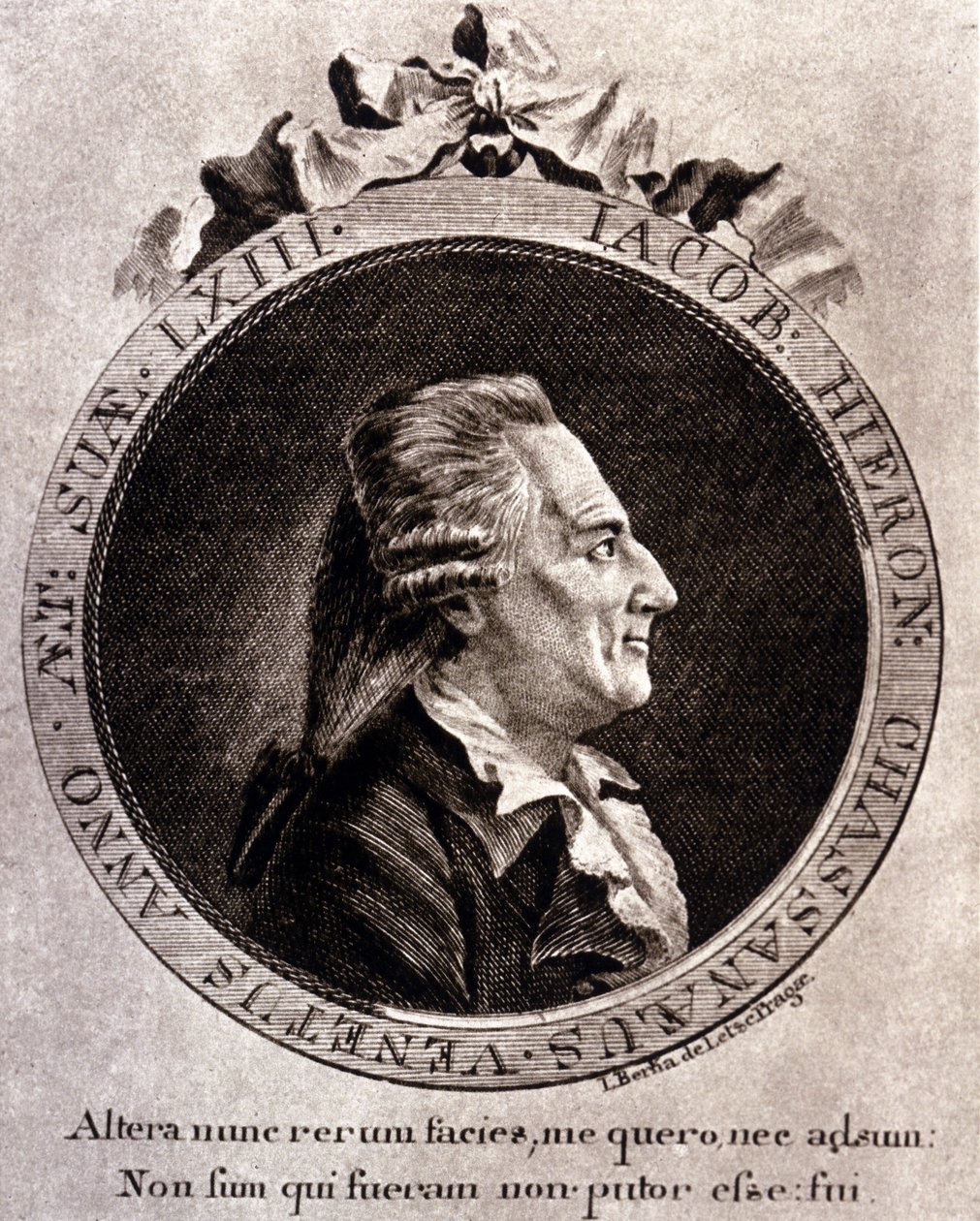 Portret Casanovy (1725 - 1798) - portret na froncie, w Historii mojej ucieczki z więzień Republiki Weneckiej, napisany w Dux en Bohemia autorstwa Unknown artist