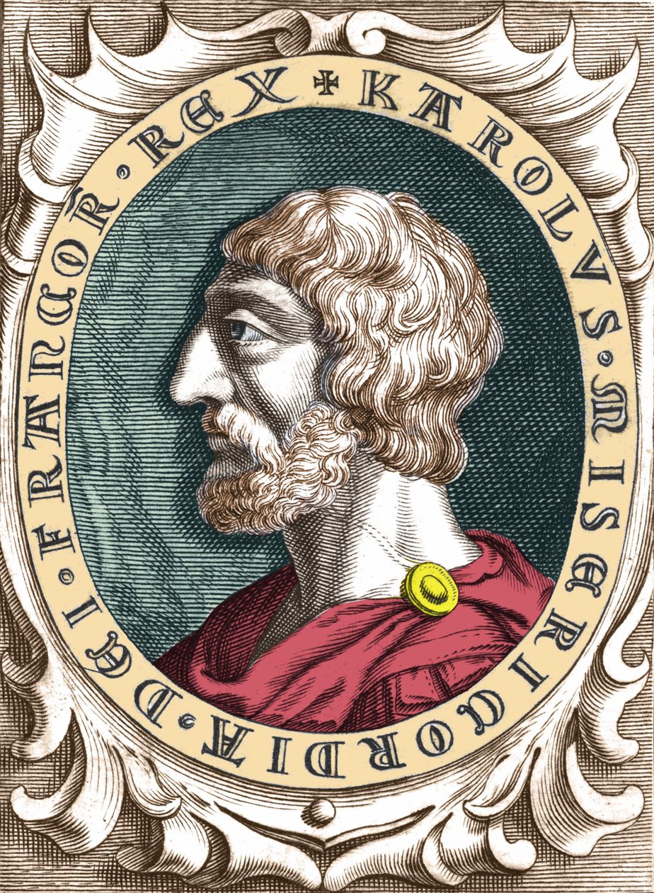 Portret Karola Wielkiego lub Karola I Wielkiego (742 - 814) Król franków. autorstwa Unknown artist