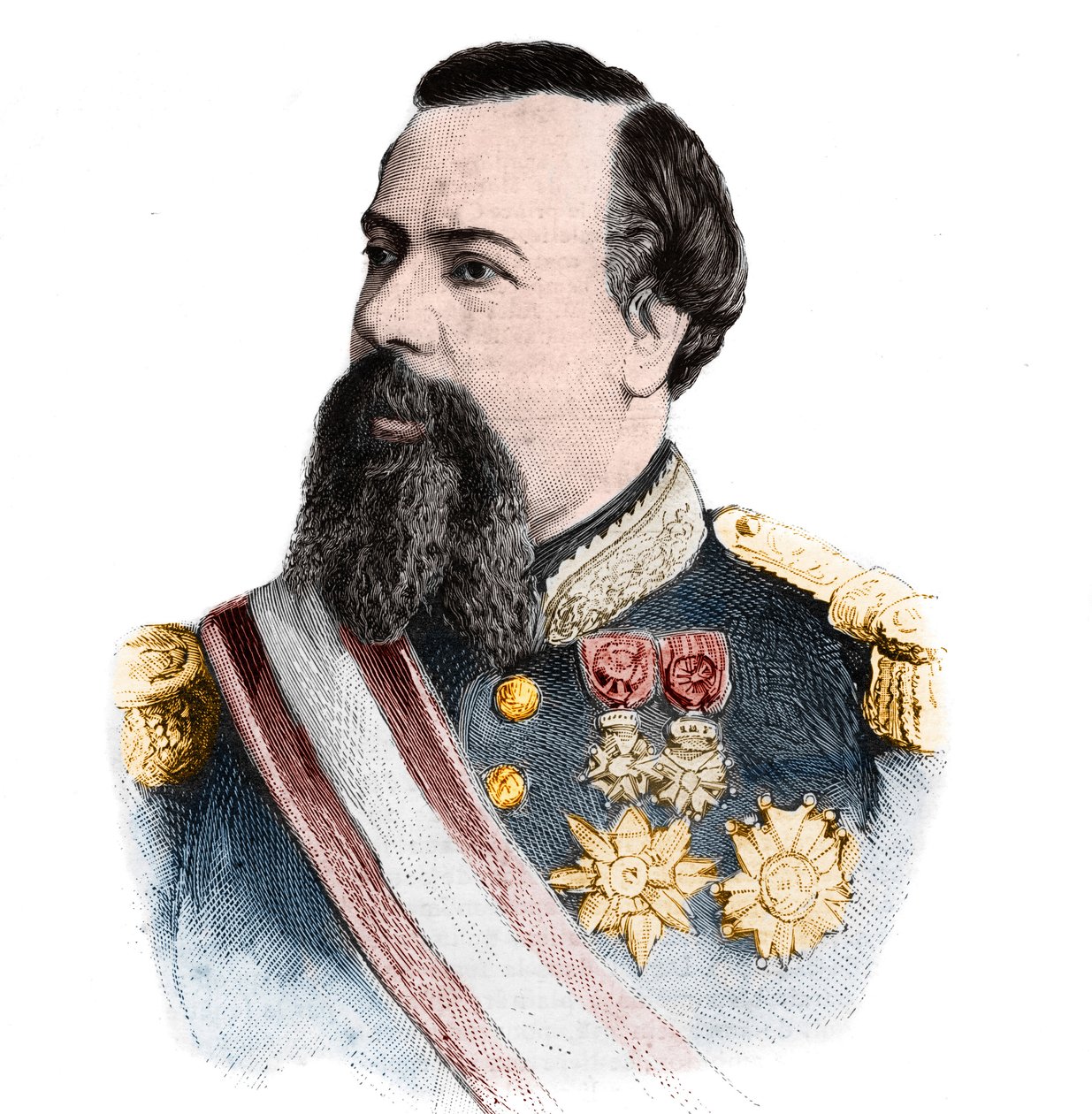 Portret Karola III Grimaldiego (1818-1889), księcia Monako (1856-1889). w „Świat znakomity” z 21 września 1889 r. autorstwa Unknown artist