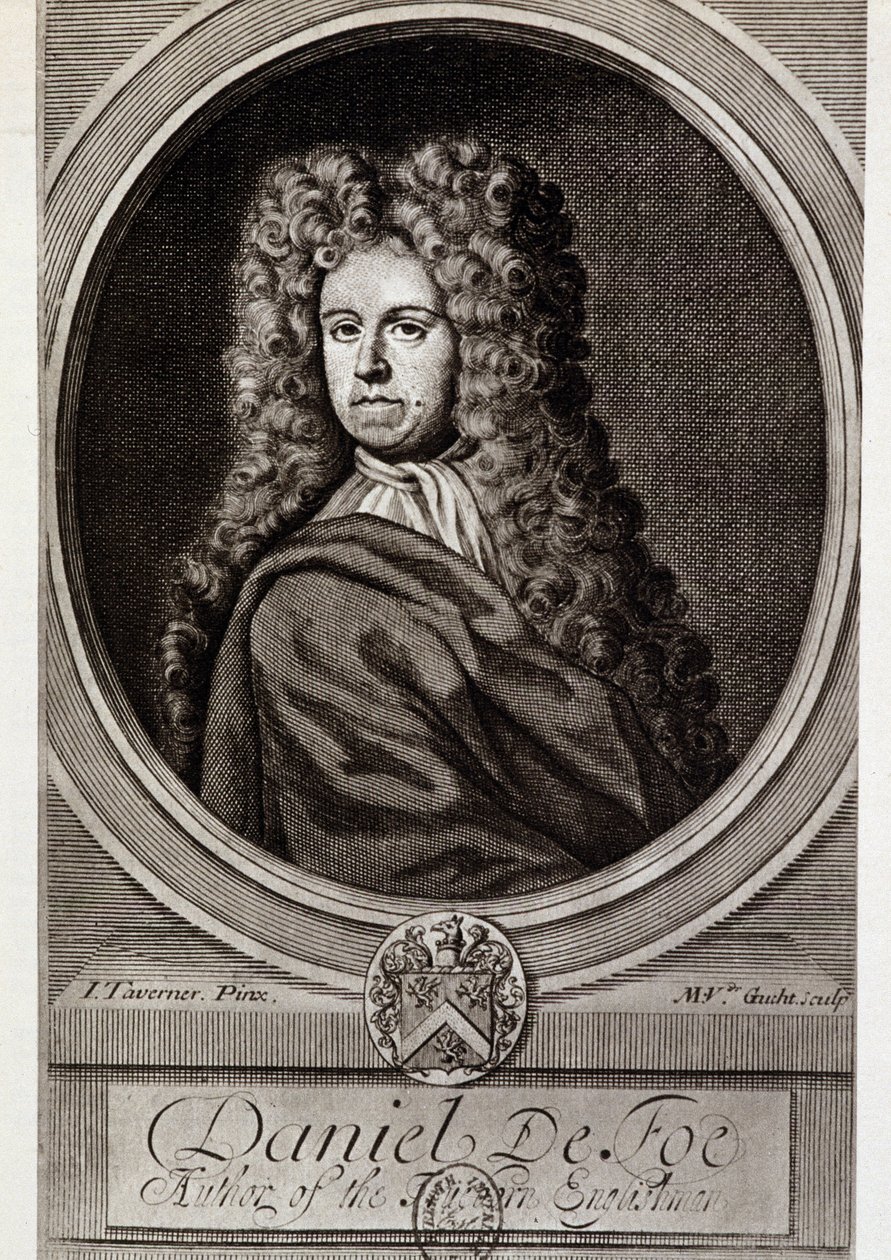 Portret Daniela de Foe lub Defoe (1660 - 1731) autorstwa Unknown artist