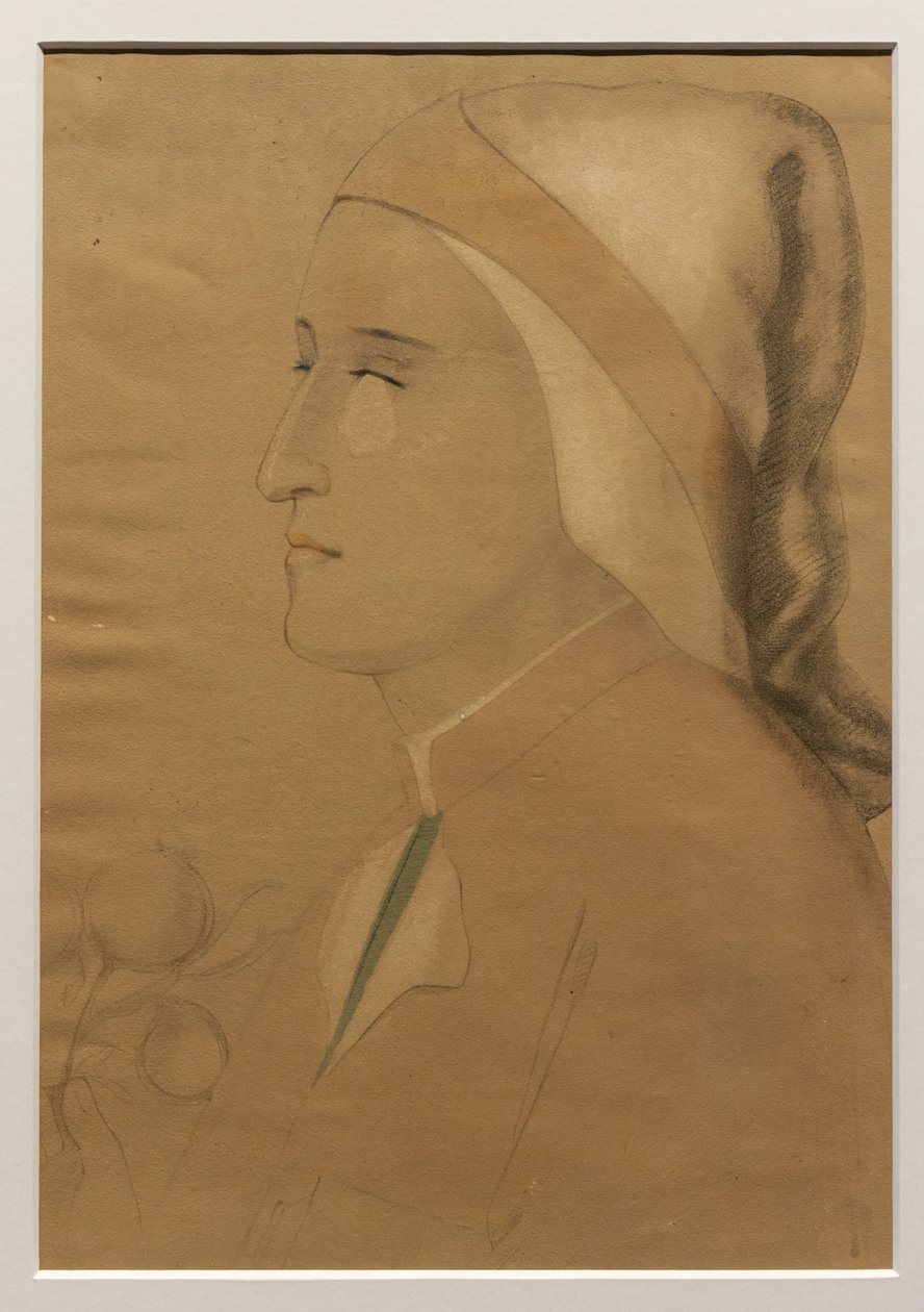 Portret Dantego po fresku w kaplicy Bargello, po 1840 r. (ołówek, akwarela i biała kreda na papierze) autorstwa Unknown artist