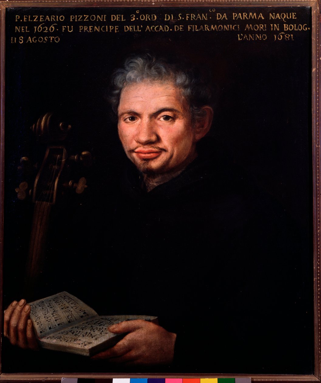 Portret Elzeario Pizzoniego (1626-1681) włoskiego kompozytora Anonimowy obraz. Bolonia z XVIII wieku, civico museo musicale autorstwa Unknown artist