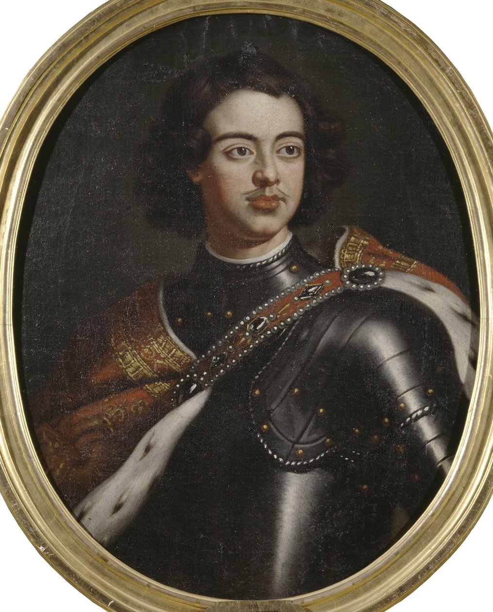Portret cesarza Piotra I Wielkiego (1672-1725), Anonim . Olej na płótnie. Wymiar : 77x61 cm. Muzeum Narodowe w Sztokholmie autorstwa Unknown artist