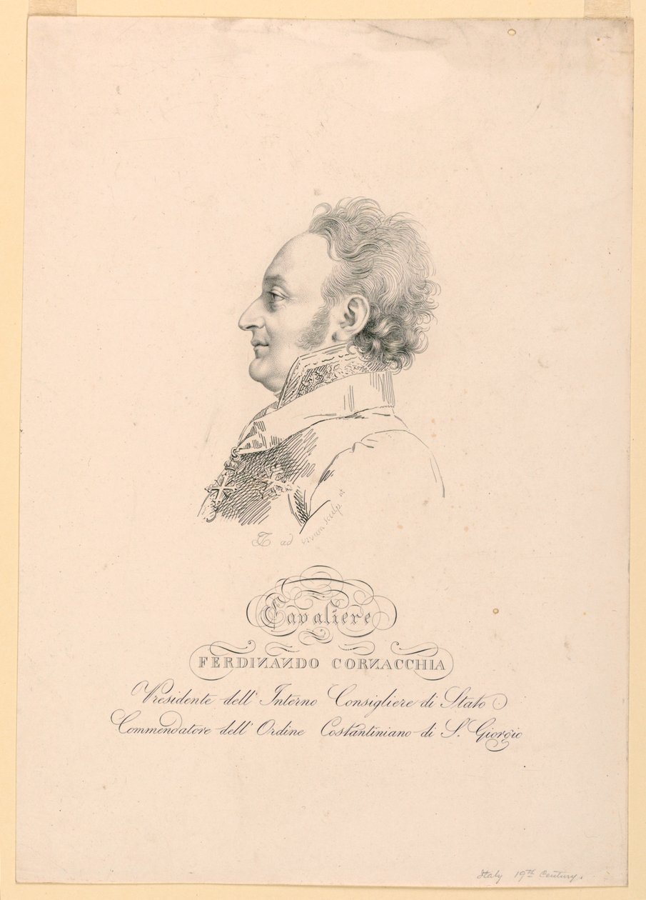 Portret Ferdinanda Cornacchia autorstwa Unknown artist