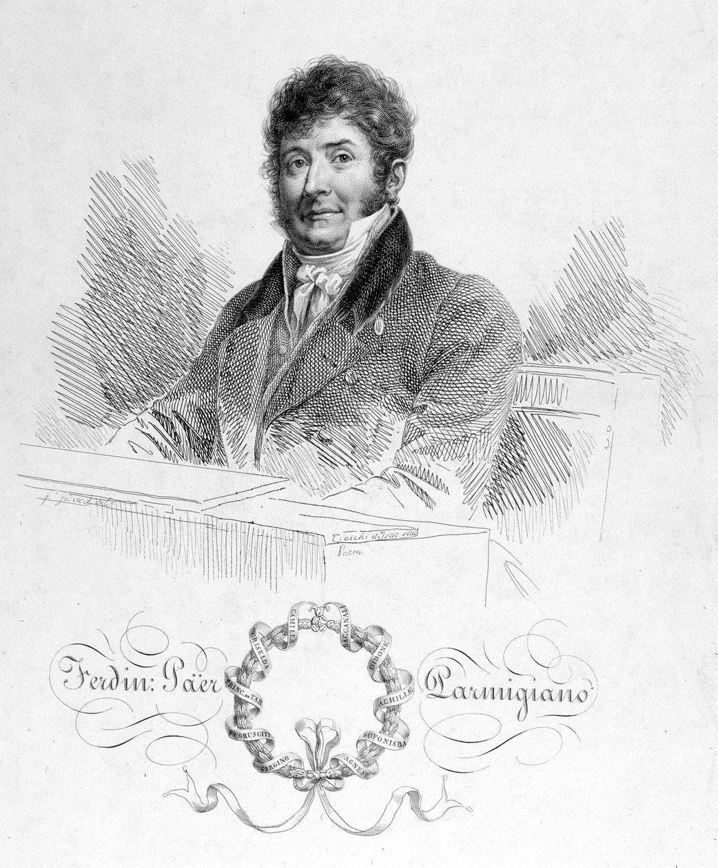Portret Ferdinanda Paera (1771 - 1839). Był kapelmistrzem Napoleona I, a następnie dyrektorem Opery Komicznej. autorstwa Unknown artist
