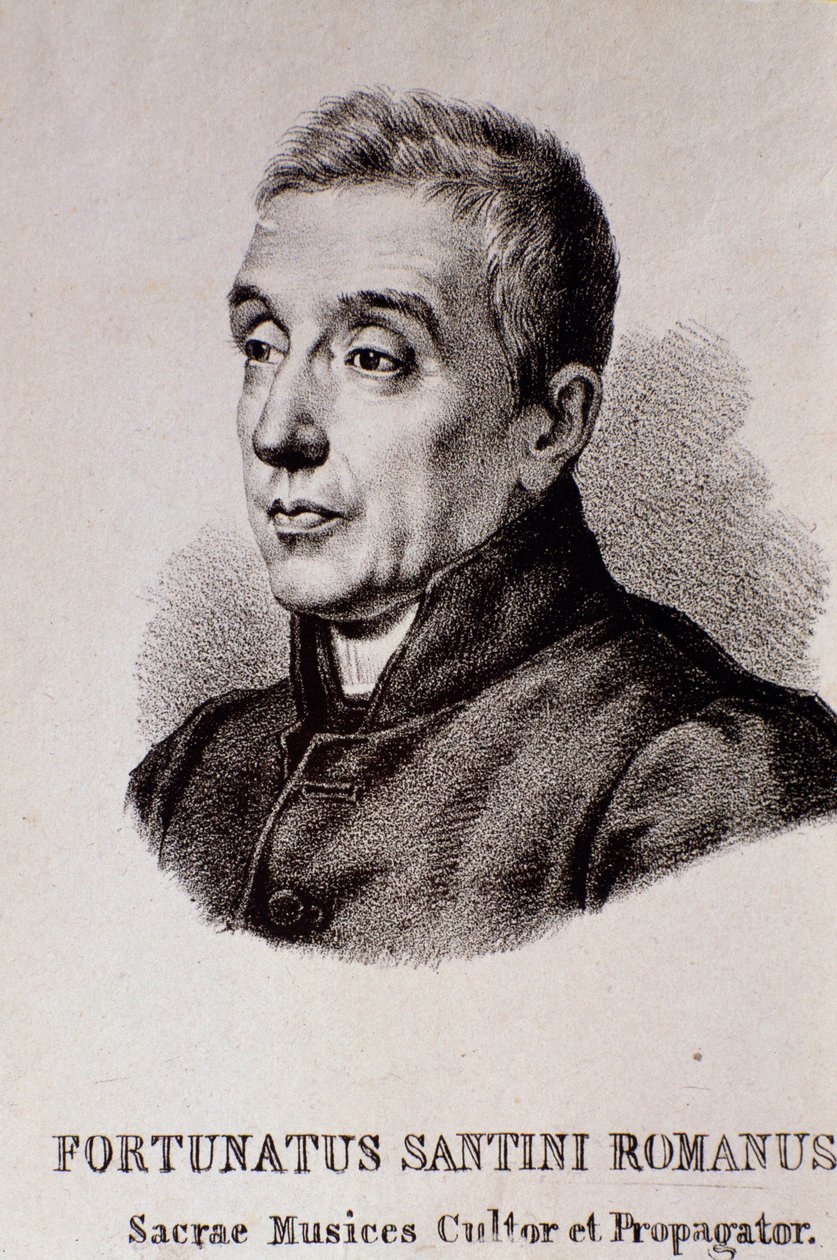 Portret Fortunato Santini (rycina) autorstwa Unknown artist