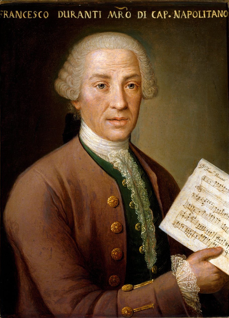 Portret Francesco Durante (1684-1755), organisty i mistrza kaplicy neapolitańskiej Anonimowy obraz. XVIII-wieczna Bolonia, Miejskie Muzeum Bibliograficzne Muzyczne autorstwa Unknown artist