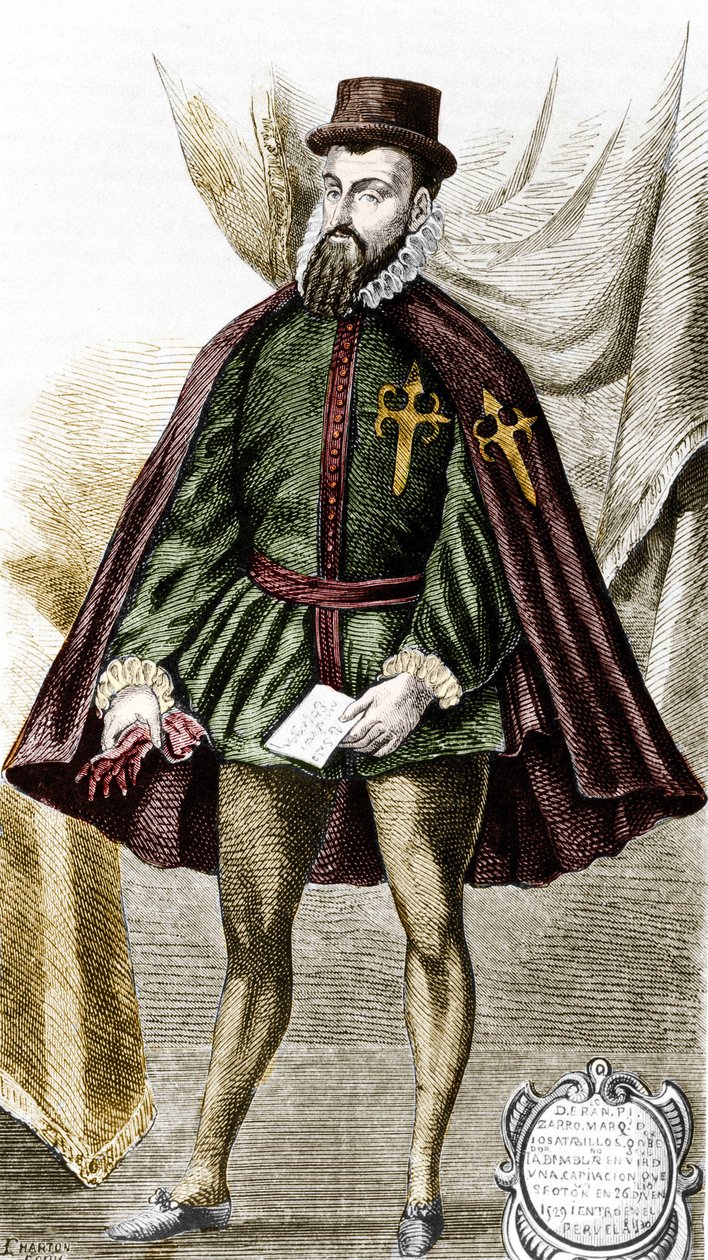 Portret Francisco Pizarro (fr. Francois Pizarre autorstwa Unknown artist