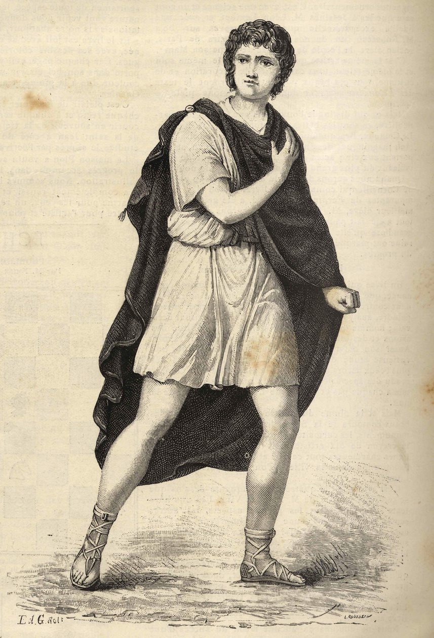Portret Francois-Joseph (Francois Joseph) Talma (1763-1826), francuskiego aktora. Rycina XIX wieku. autorstwa Unknown artist