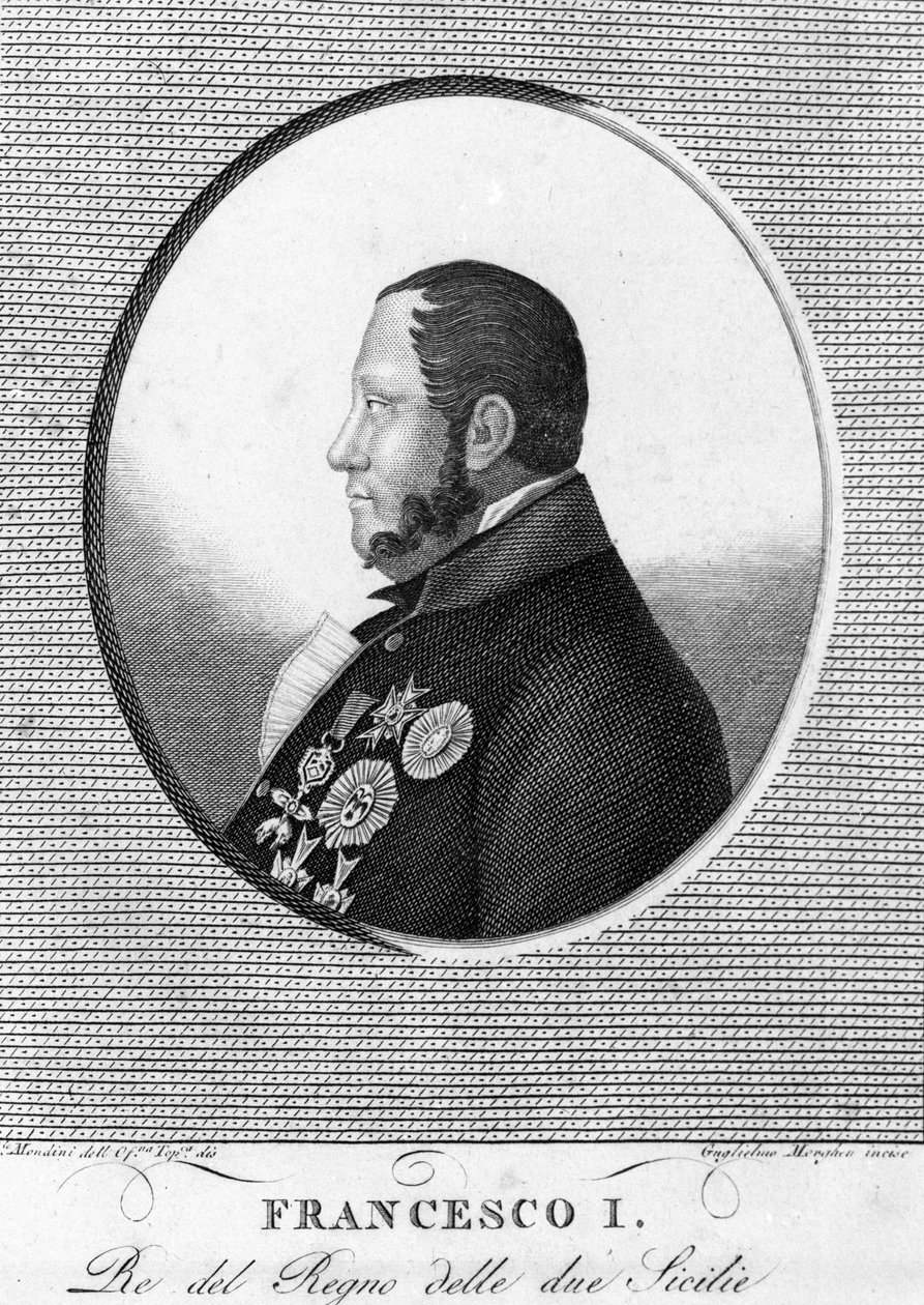 Portret Francois 1 (1777-1830), króla Obojga Sycylii. autorstwa Unknown artist