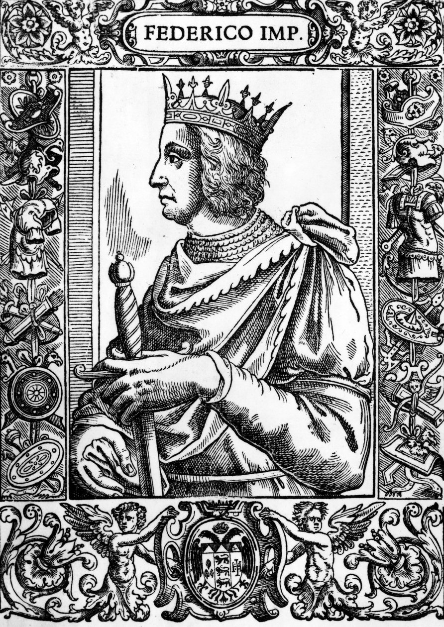 Portret Fryderyka II (1194-1250), cesarza niemieckiego. autorstwa Unknown artist