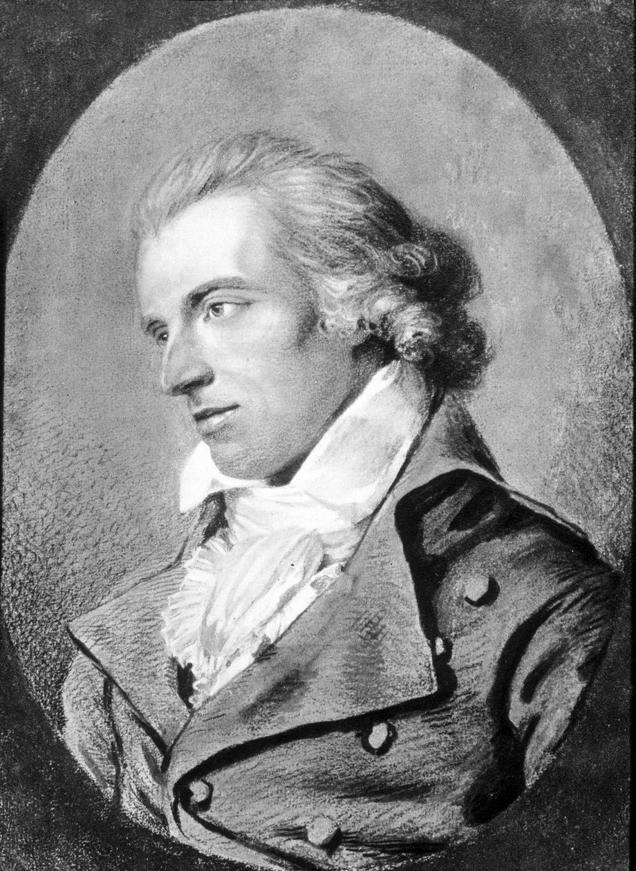 Portret Friedricha von Schillera (1759 - 1805). sd. 19 wiek. autorstwa Unknown artist