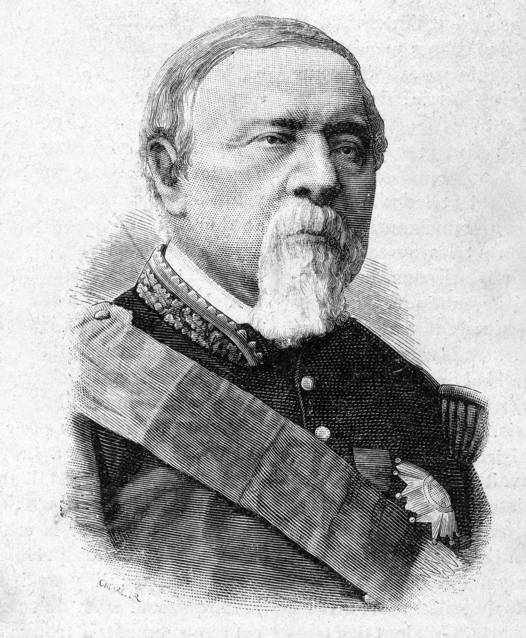 Portret generała de Ladmirault (1808 - 1898) - w „Les Contemporains””, b.d. koniec XIX wieku. autorstwa Unknown artist