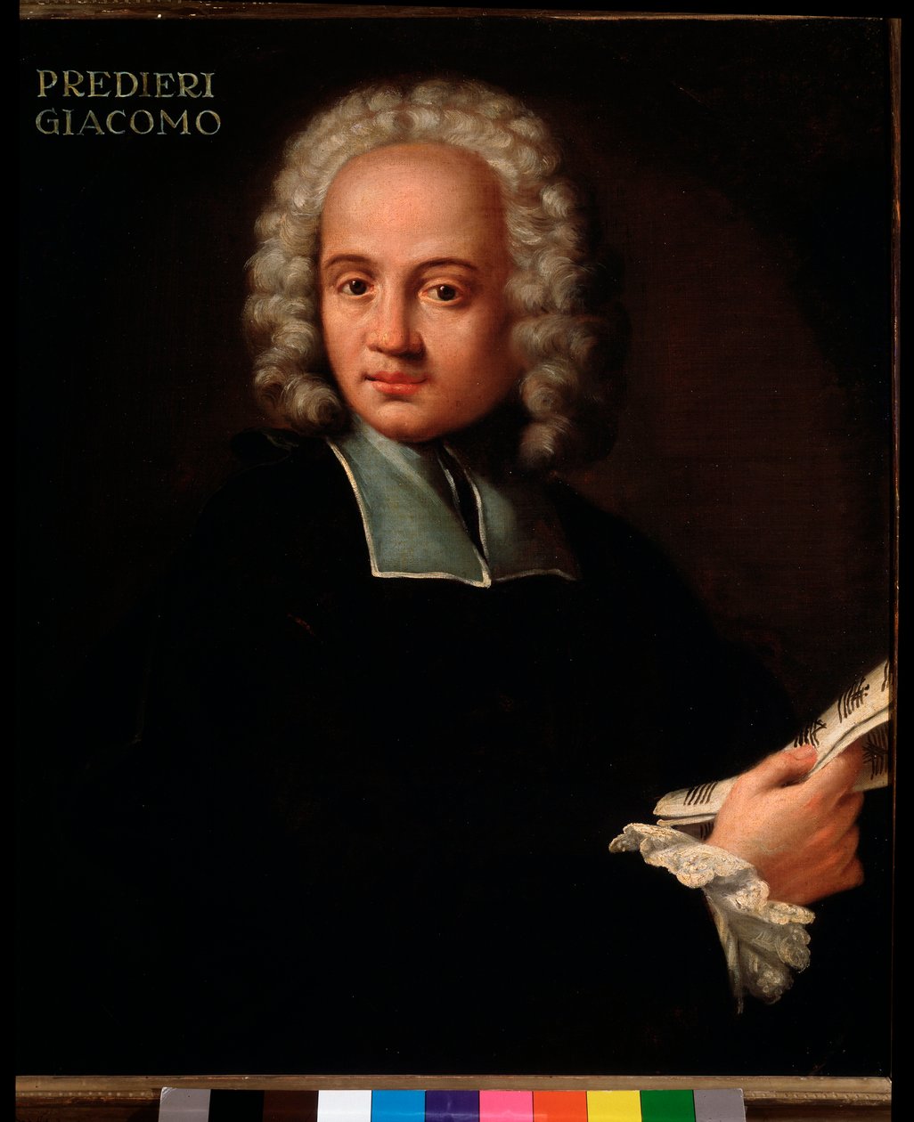 Portret Giacomo Predieri (1655-1743 / 53) włoski organista i kornecista Anonimowe malarstwo. Około 1700. Bolonia, Muzeum Miejskie autorstwa Unknown artist