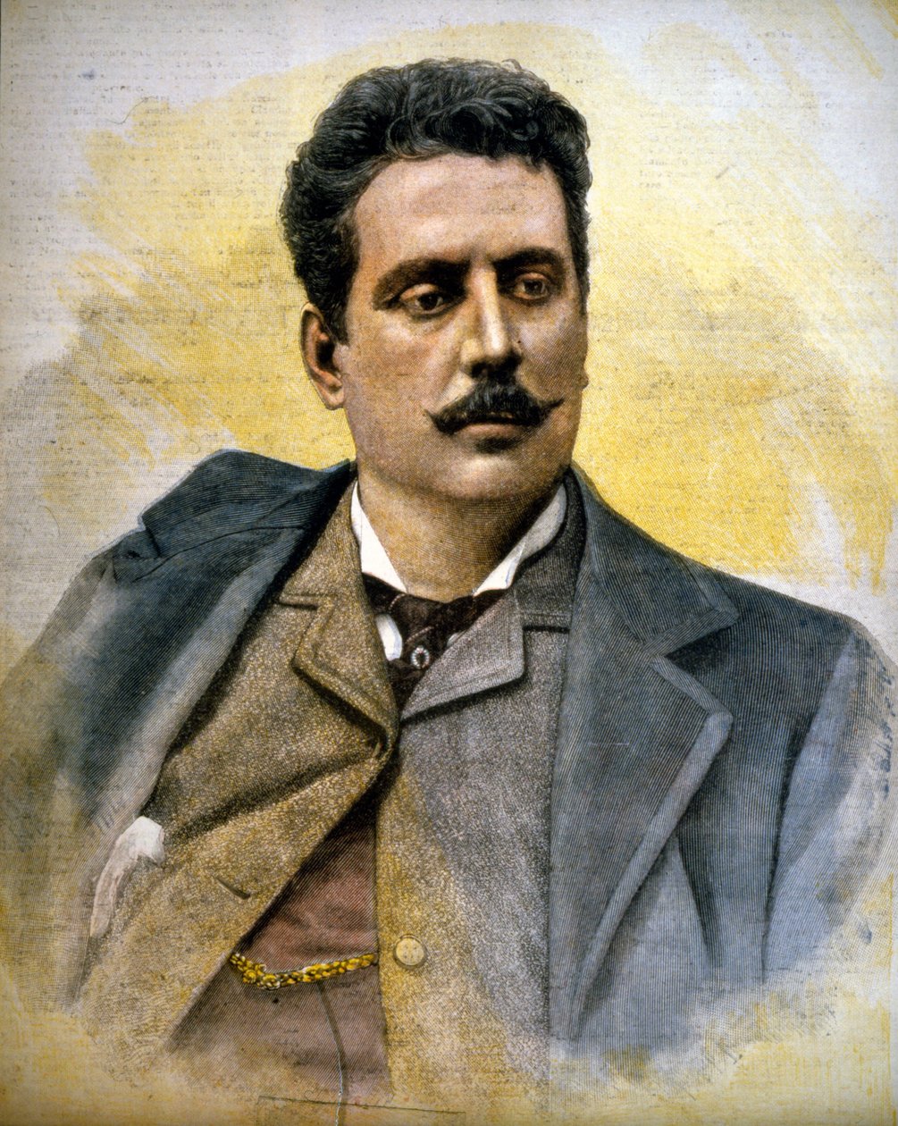 Portret Giacomo Pucciniego (1858-1924), włoskiego kompozytora. autorstwa Unknown artist