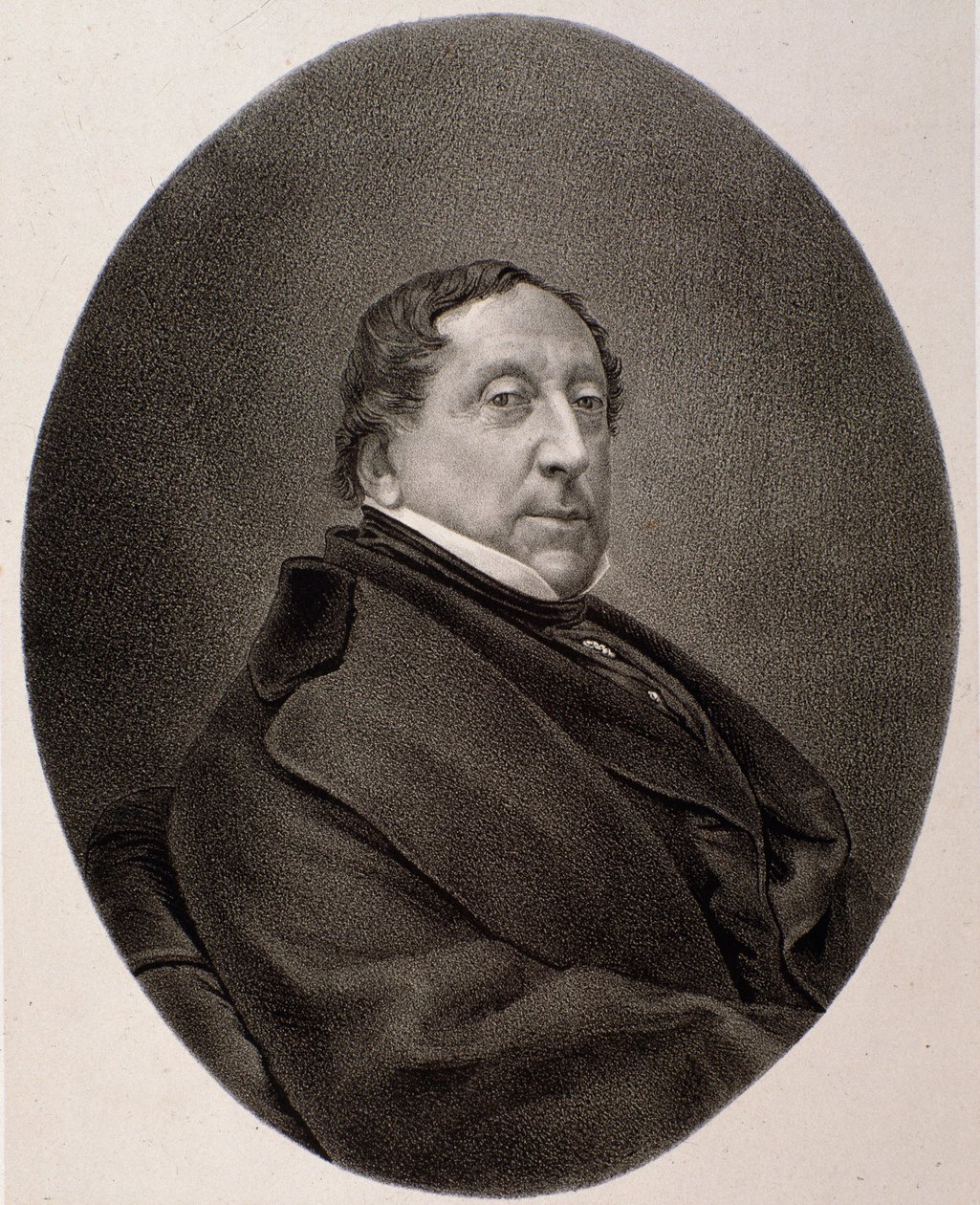 Portret Gioacchino Rossiniego (grafika) autorstwa Unknown artist