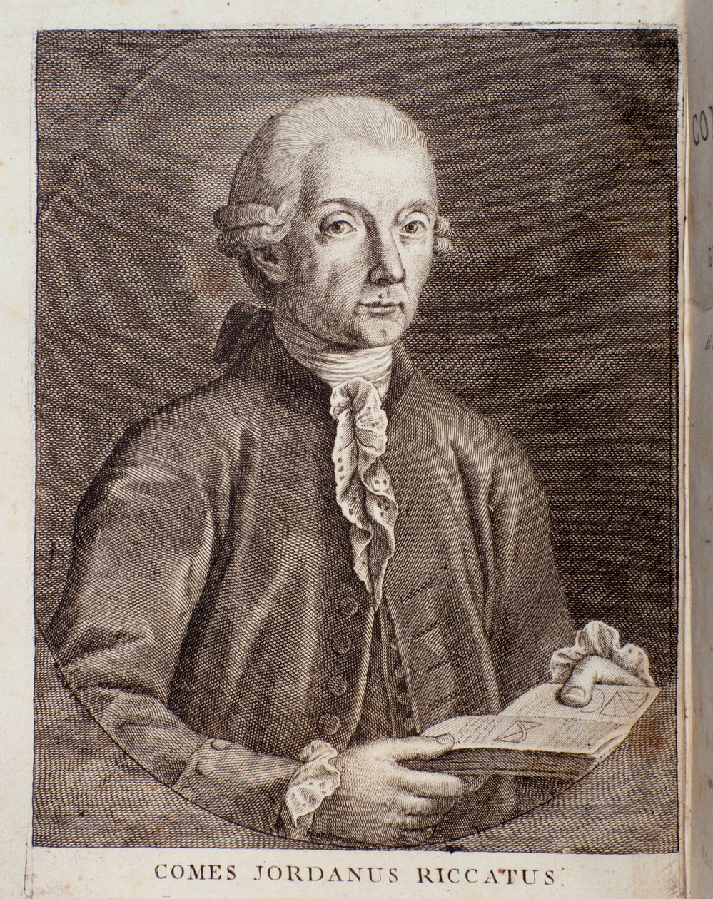 Portret Giordano Riccatiego (rycina) autorstwa Unknown artist