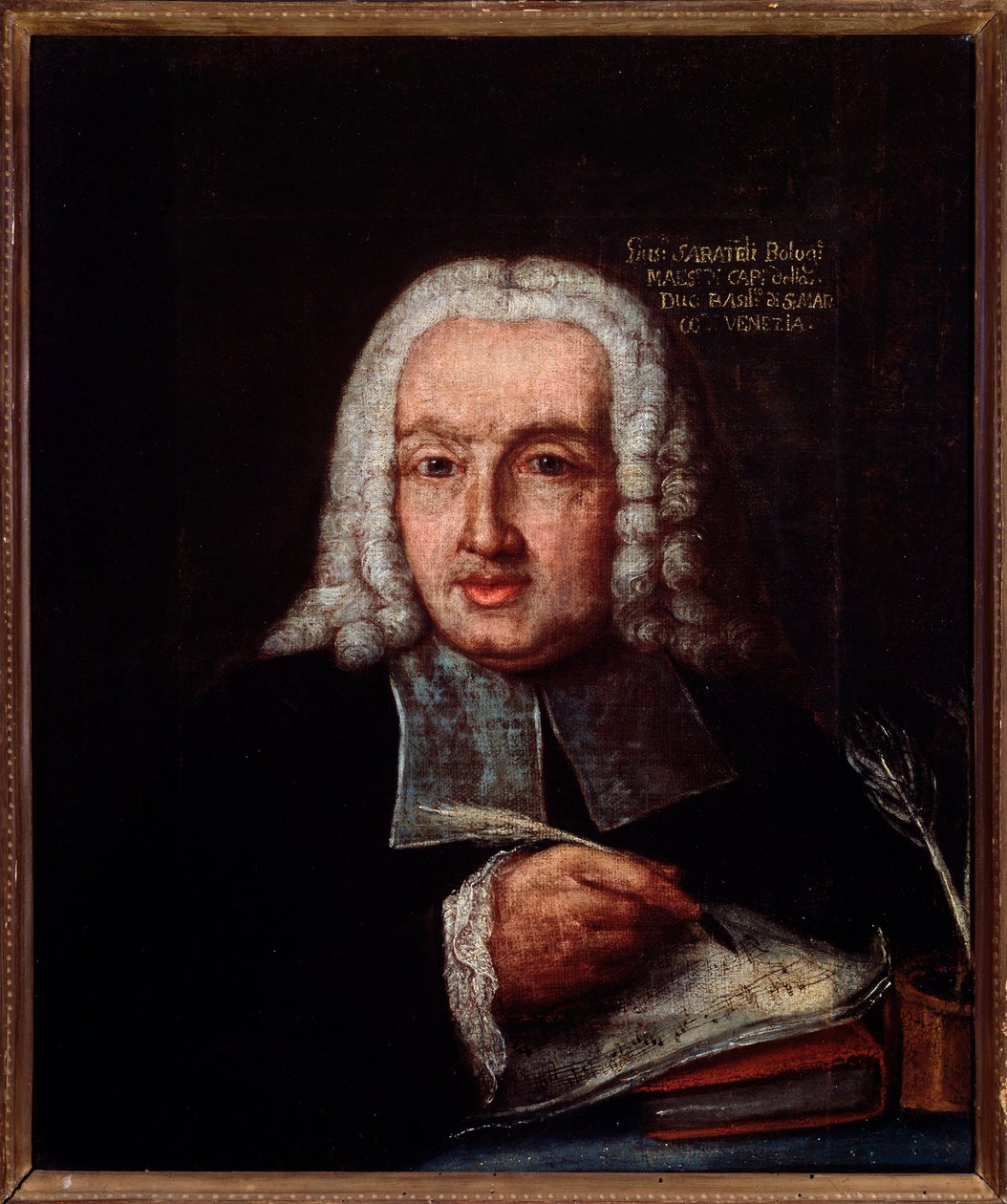 Portret Giuseppe Giacomo Saratelli (1714-1762) włoskiego kompozytora i organisty Anonimowe malarstwo. 18 wiek. Bolonia, Muzeum Miejskie autorstwa Unknown artist