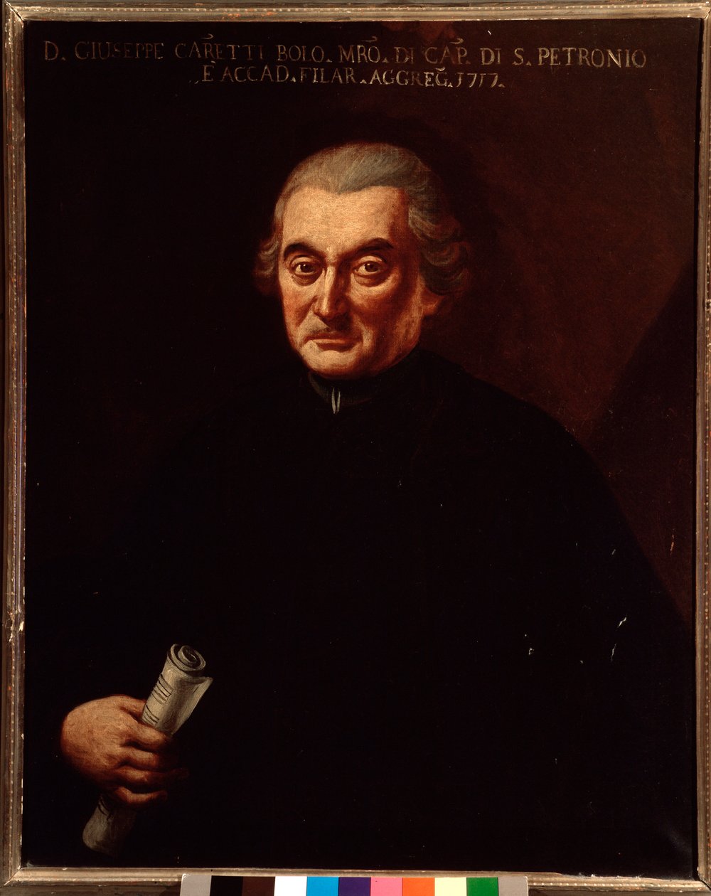 Portret Giuseppe Marii Caretti (1690-1774) włoskiego kompozytora Anonimowy obraz. 18 wiek. Bolonia, Muzeum Miejskie autorstwa Unknown artist
