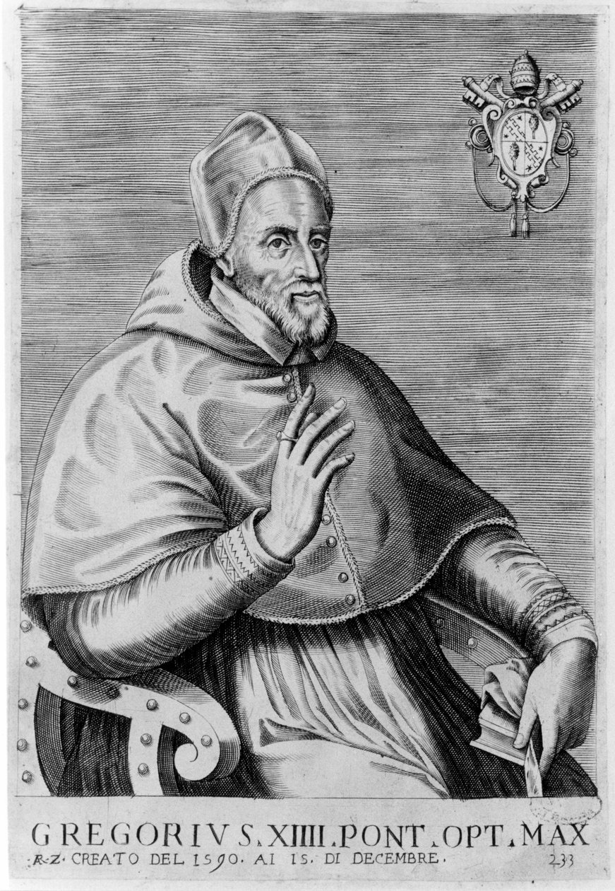 Portret Grzegorza XIV (1535 - 1591). autorstwa Unknown artist
