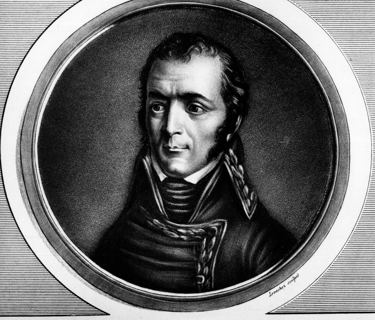 Portret Guillaume Marie-Anne Brune (1763-1815), marszałka Francji. Grawer w „”Kompletny zbiór obrazów historycznych rewolucji francuskiej, w trzech tomach.””” 1804. autorstwa Unknown artist