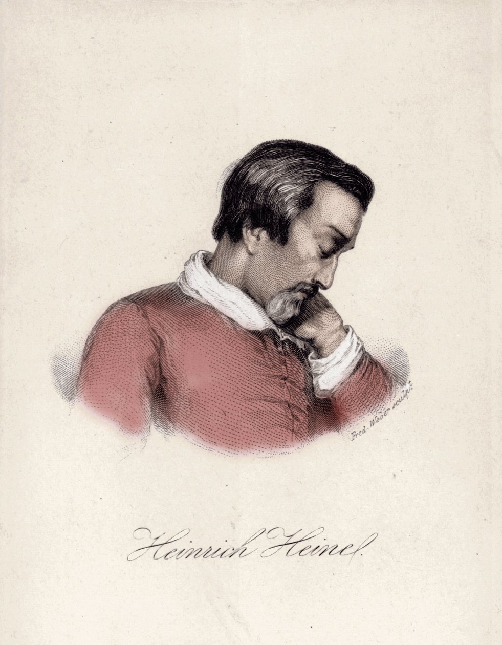 Portret Heinricha Heinego (1797-1856), niemieckiego pisarza. autorstwa Unknown artist