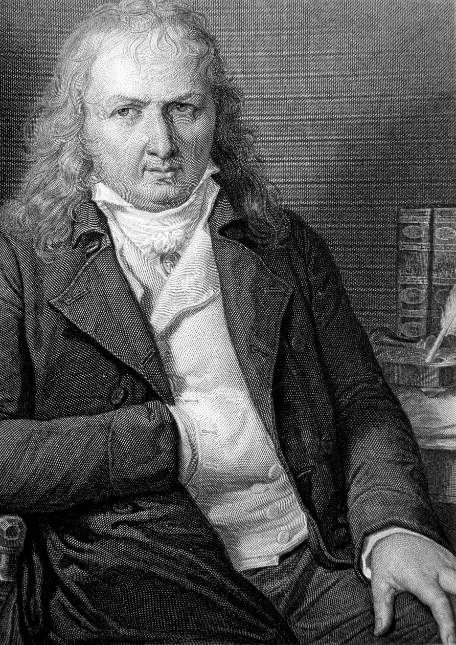 Portret Henri Bernardina de Saint Pierre (Saint-Pierre lub St-Pierre), pisarza francuskiego (1737-1814). - grawerowanie autorstwa Unknown artist