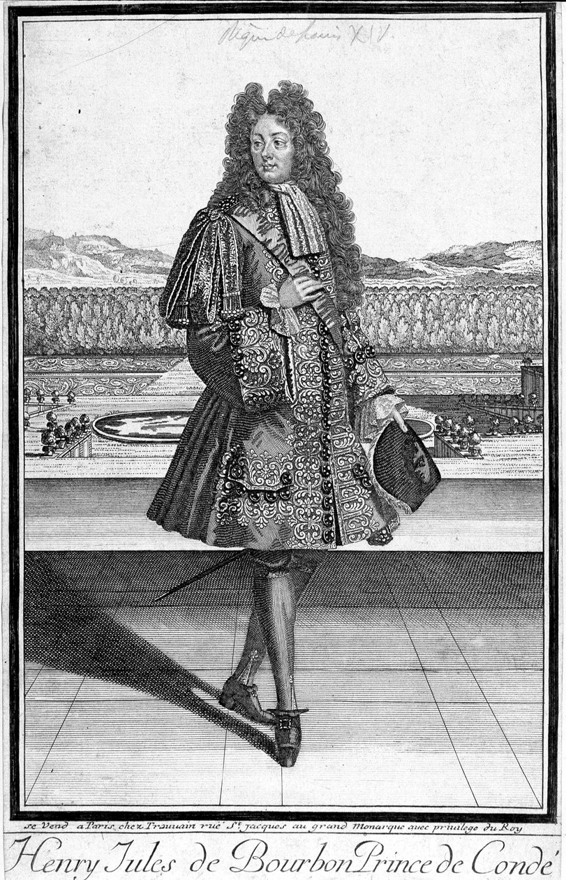 Portret Henri Jules de Bourbon, księcia Conde (Henri-Jules de Bourbon-Conde) (1643-1709). autorstwa Unknown artist
