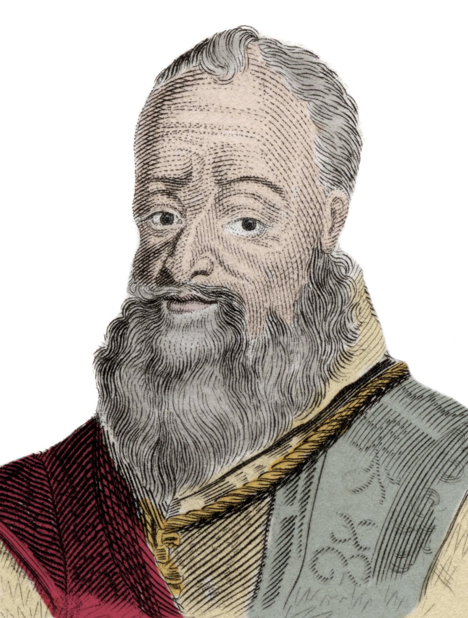 Portret Henri Percy (Henry Percy) (1564-1632), dziewiątego hrabiego Northumberland, zwanego czarodziejem hrabią, uwięzionego za udział w spisku prochu (1605). Rycina XIX wieku. autorstwa Unknown artist