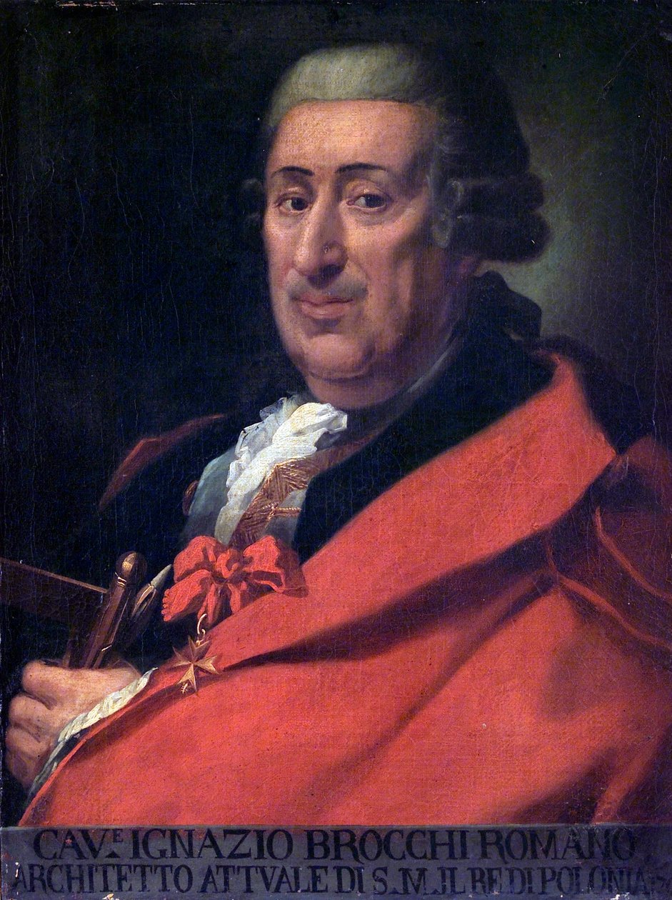 Portret Ignazio Brocchiego, architekta anonimowego, II poł. - Olej na płótnie, 51x66,5 - Accademia di San Luca autorstwa Unknown artist