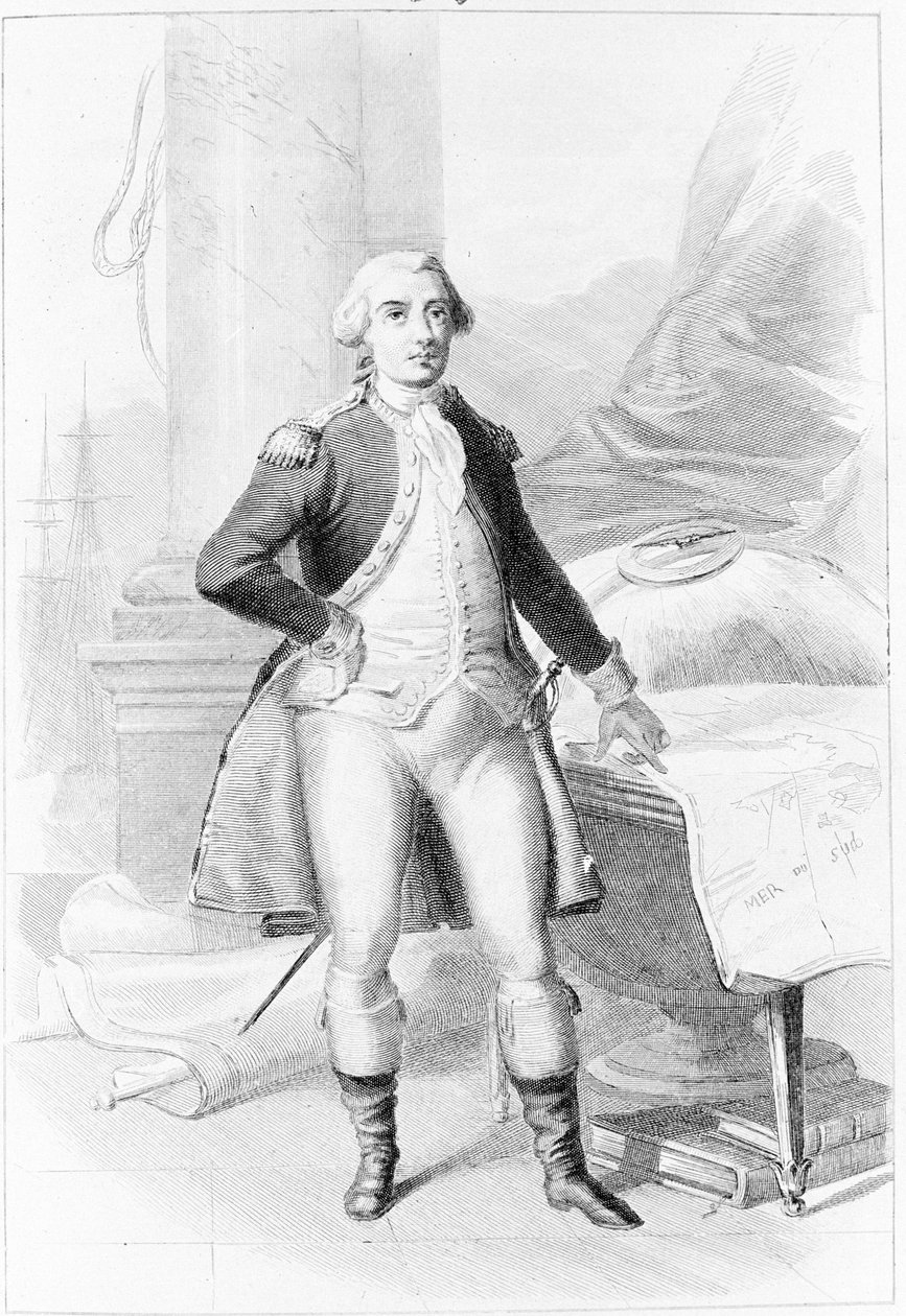 Portret Jean-Francois Galaup, hrabiego La Perouse (Jean Francois Laperouse autorstwa Unknown artist
