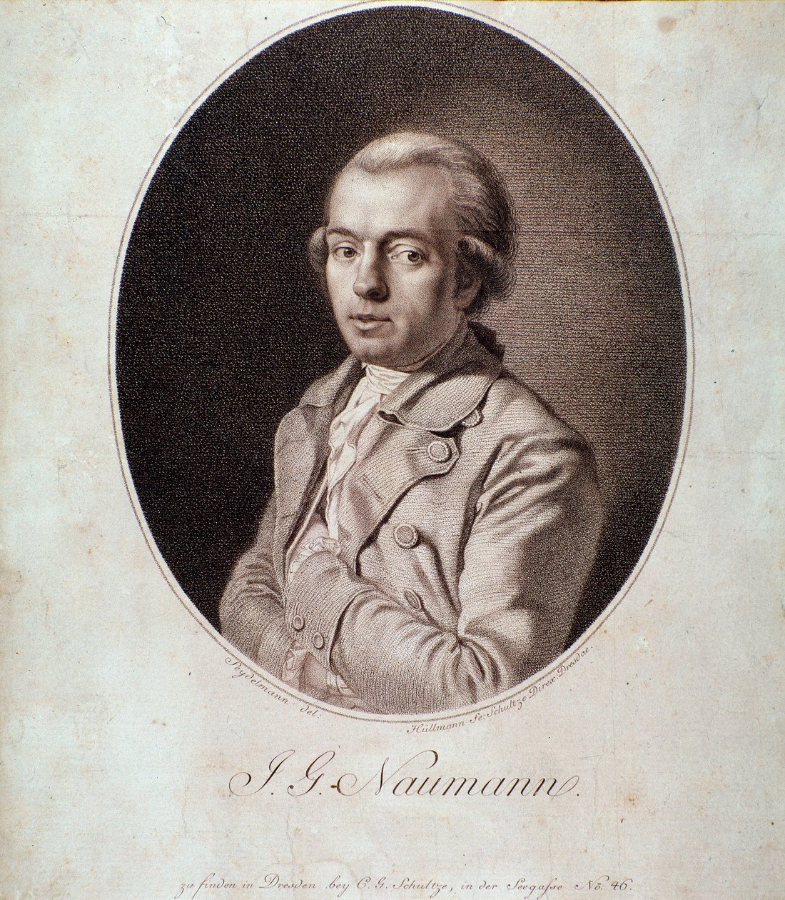 Portret Johanna Gottlieba Naumanna (rycina) autorstwa Unknown artist