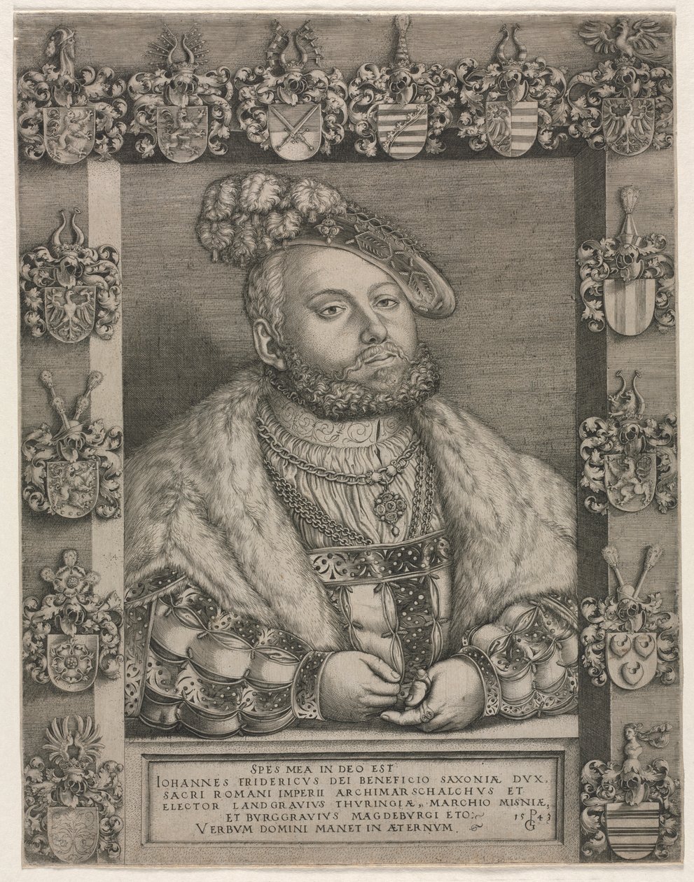 Portret Jana Fryderyka I „Wielkoduszny”, elektor saski autorstwa Unknown artist
