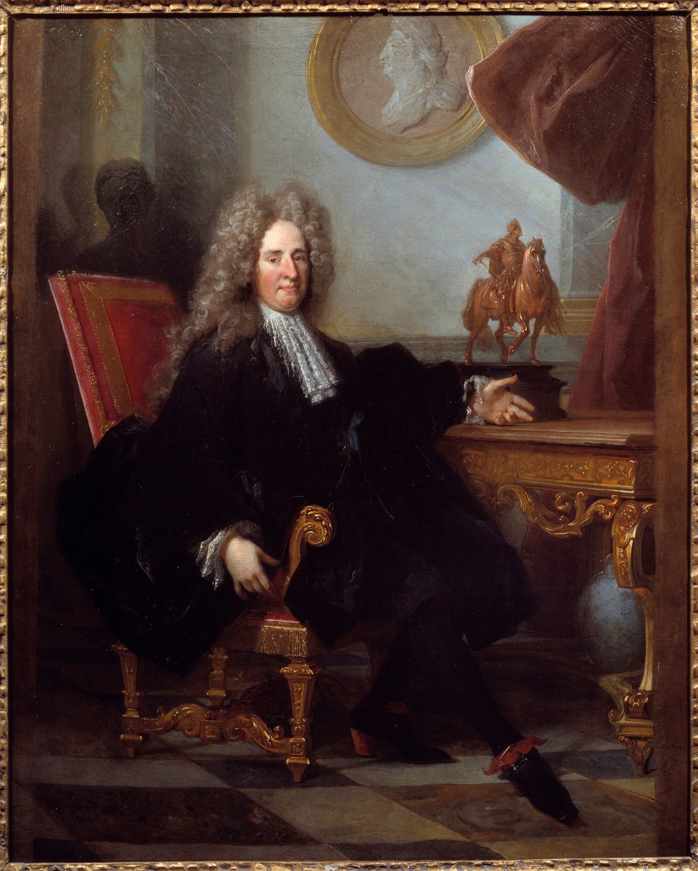 Portret Jules Hardouin Mansart (1646-1708) architekt i nadzorca budynków króla Ludwika XIV Anonimowe malarstwo. 1700 Paryż, Sztuka dekoracyjna autorstwa Unknown artist