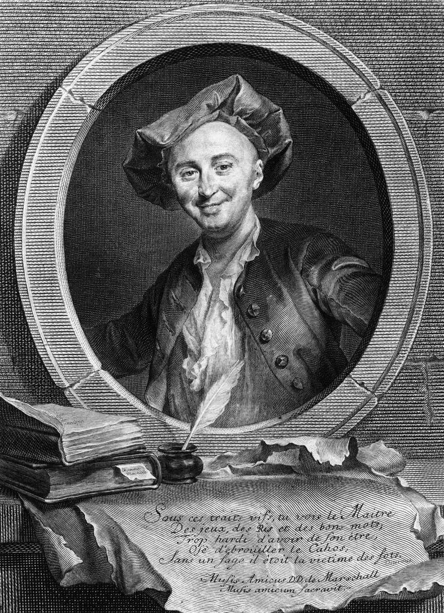 Portret Juliena Offraya de La Mettrie (1709 - 1751) Francuskiego lekarza i filozofa. autorstwa Unknown artist
