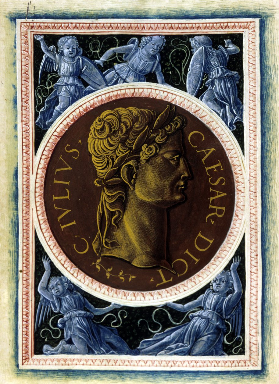 Portret Juliusza Cezara - w „Ilustrowanych ludziach” Svetonio autorstwa Unknown artist