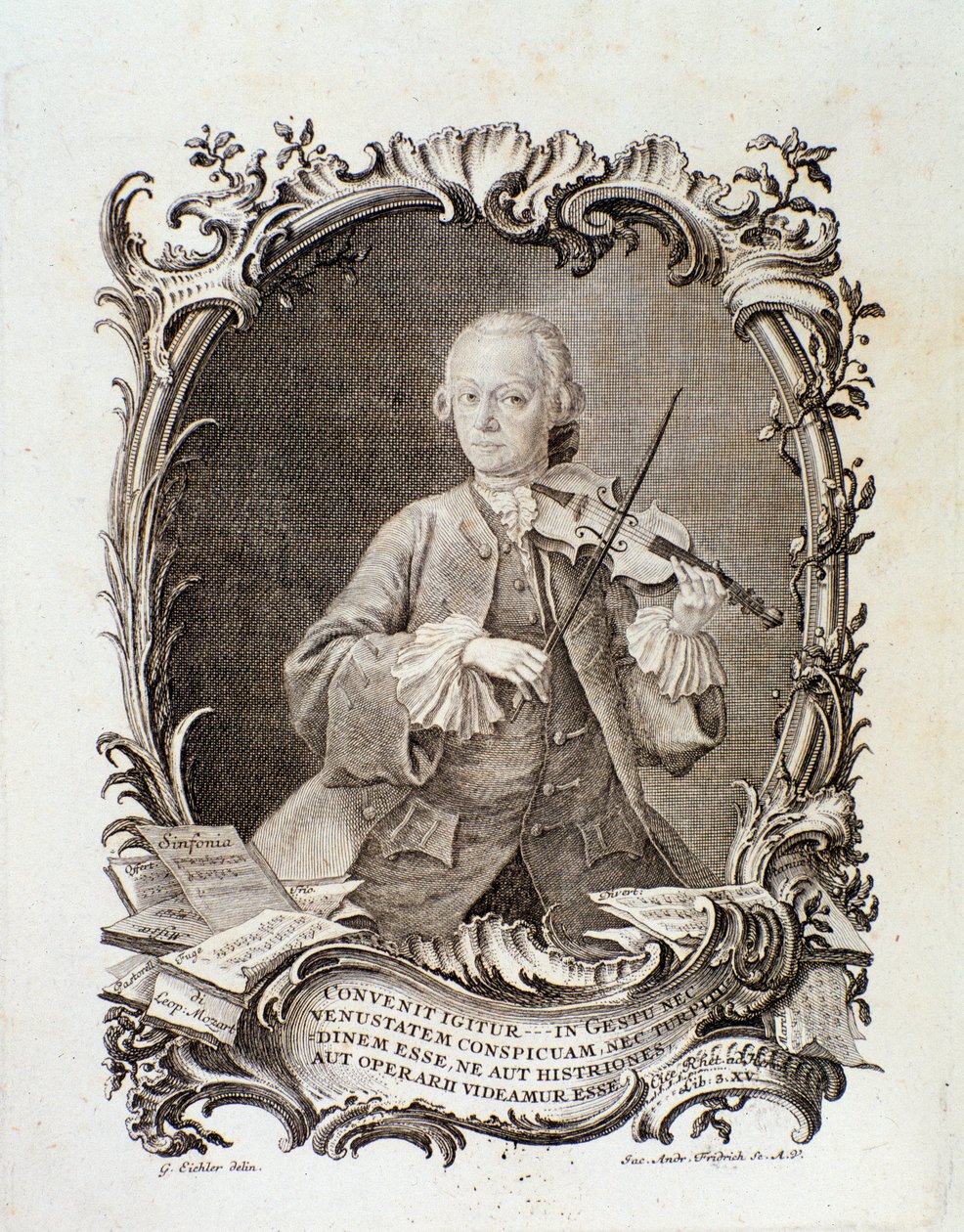 Portret Leopolda Mozarta (rycina autorstwa Unknown artist