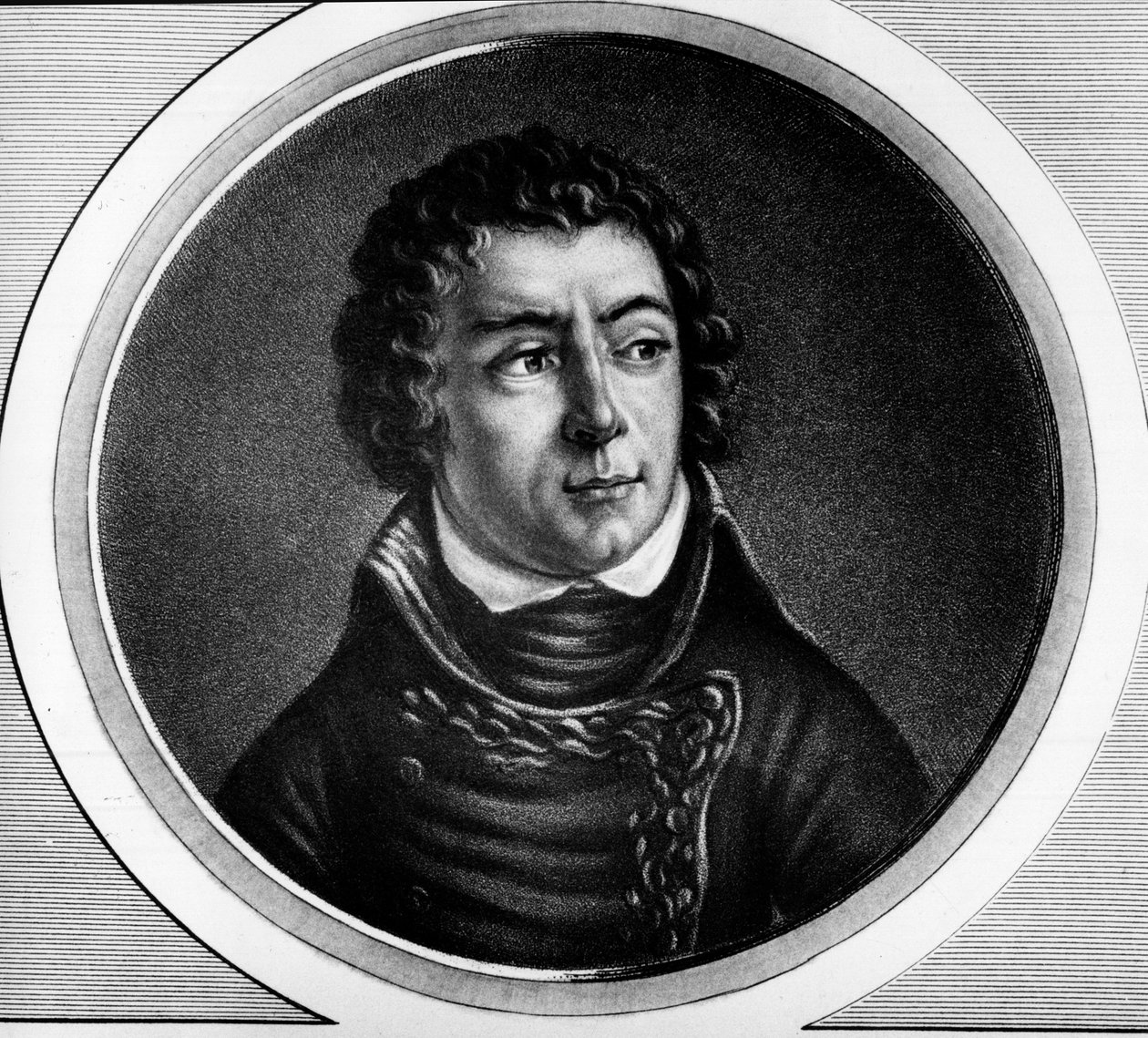 Portret Louisa Alexandre (Louis-Alexandre) Berthier (1753-1815), księcia Neuchatel, marszałka Francji - Grawerowanie w „”Kompletny zbiór historycznych obrazów rewolucji francuskiej, w trzech tomach”” autorstwa Unknown artist