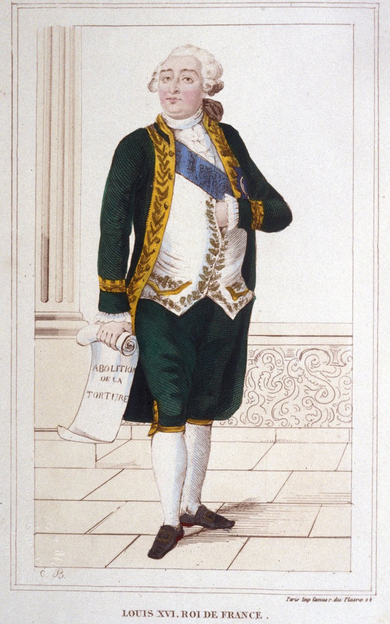 Portret Ludwika XVI (1754 - 1793) Rycina z 1830 r. autorstwa Unknown artist