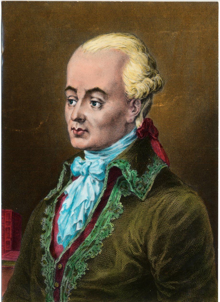Portret Luc de Clapiers, markiz de Vauvenargues (1715-1747), francuski moralista. Rycina z XVIII wieku. Prywatna kolekcja. autorstwa Unknown artist