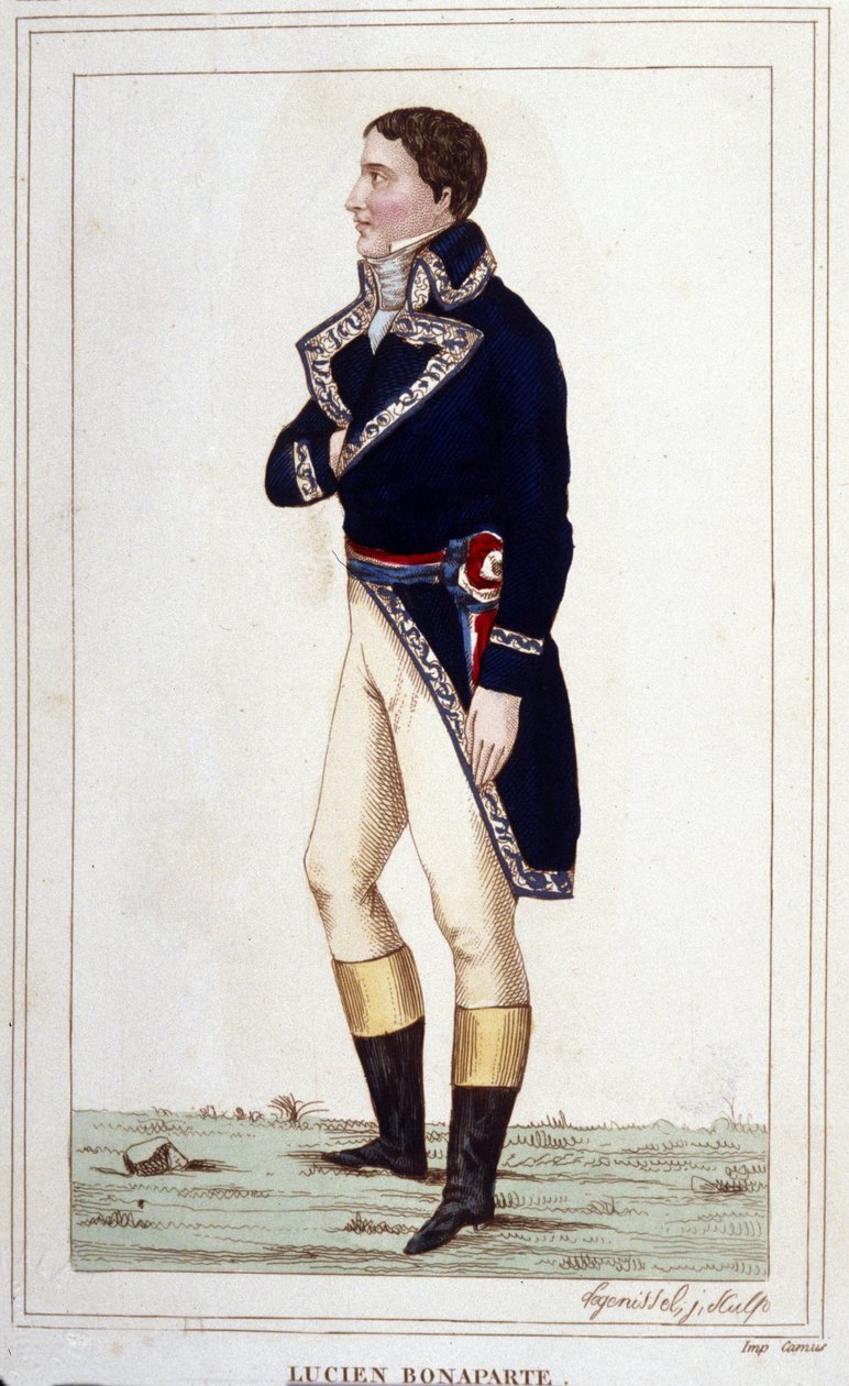 Portret Luciena Bonaparte (1775 -1840) grawerowanie z 1830 r autorstwa Unknown artist
