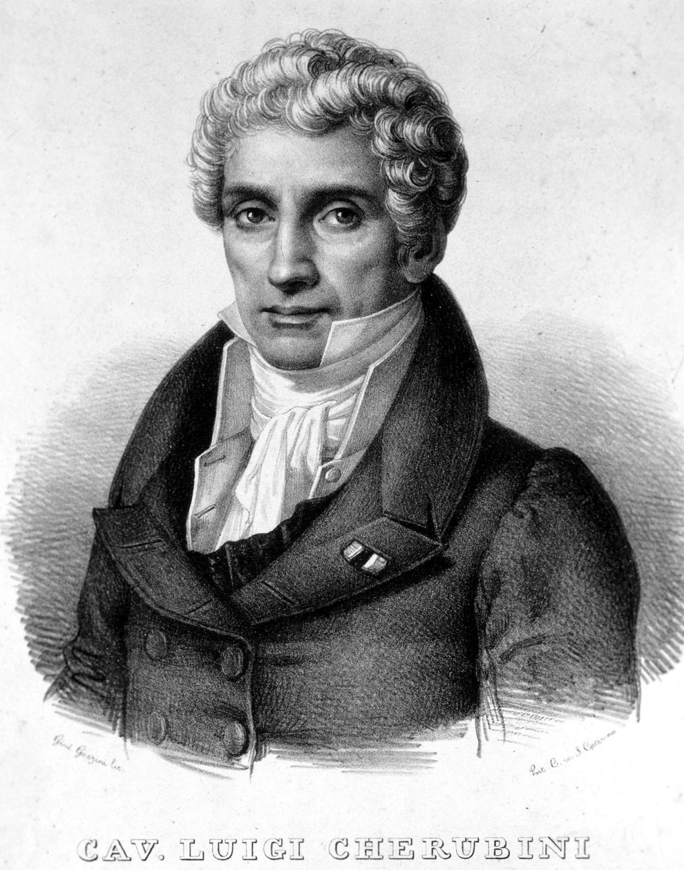 Portret Luigiego Cherubiniego (1760-1842), włoskiego kompozytora. autorstwa Unknown artist