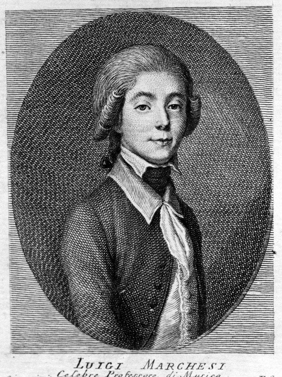 Portret Luigi Marchesi (1754 - 1829) Włoski kastrat. autorstwa Unknown artist