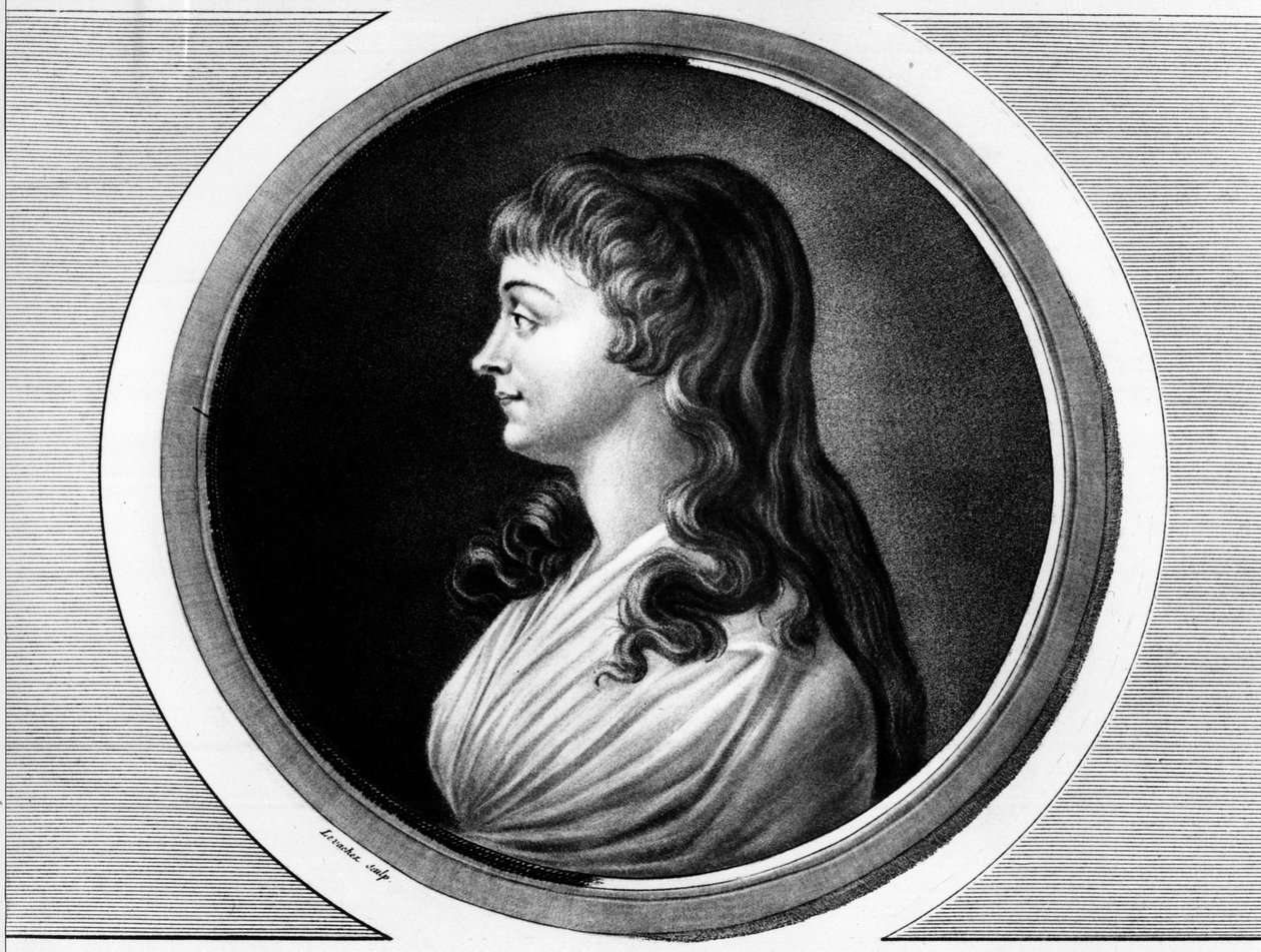 Portret Marie-Jeanne Phelippon, żony Rolanda de La Platiere dit „Madame Roland” (1754-1793). Grawer w „”Kompletny zbiór obrazów historycznych rewolucji francuskiej, w trzech tomach.””” 1804. autorstwa Unknown artist