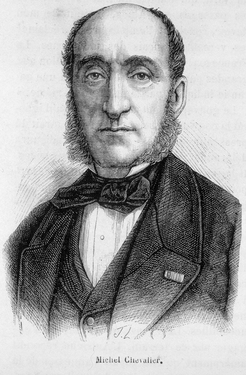 Portret Michela Chevaliera (1806-1879), francuskiego polityka i ekonomisty. autorstwa Unknown artist