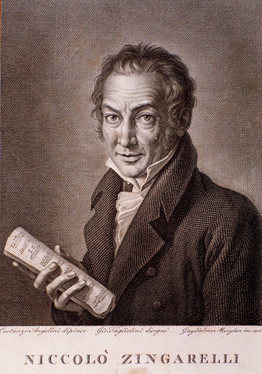 Portret Nicola Antonio Zingarelli (rycina autorstwa Unknown artist