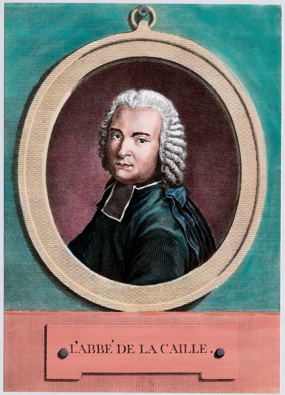 Portret Nicolasa Louisa de Lacaille (1713 - 1762), francuskiego astronoma. Rycina z XVIII wieku. Prywatna kolekcja. autorstwa Unknown artist