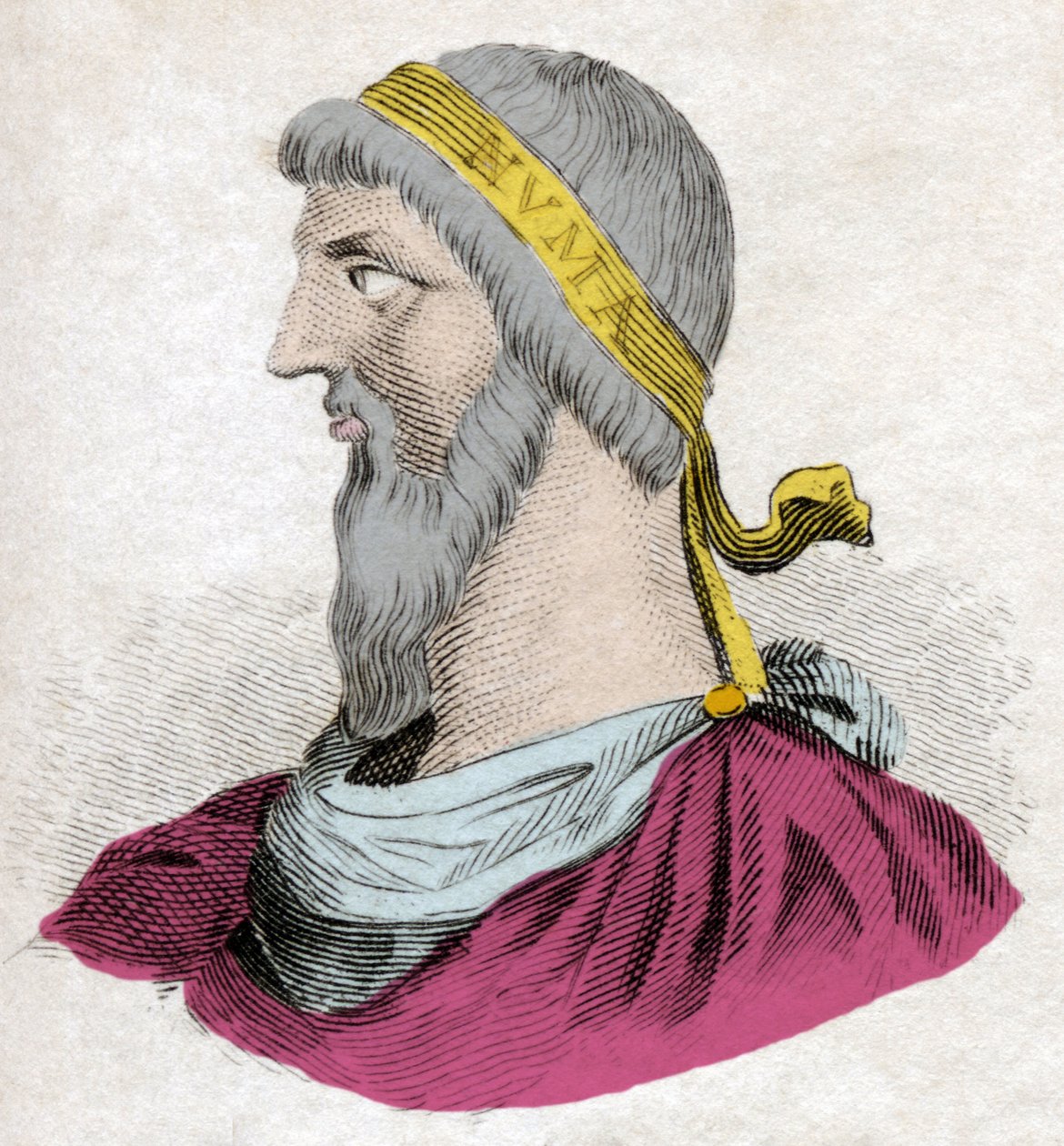 Portret Numy Pompiliusa, drugiego legendarnego króla Rzymu. autorstwa Unknown artist